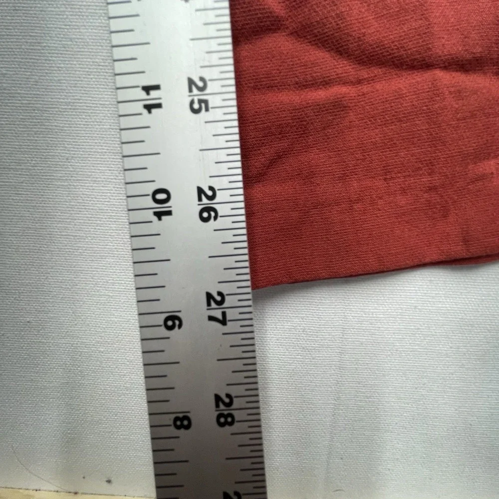 Zara‎ Women's Linen Blend Pants Medium Wide Leg Red